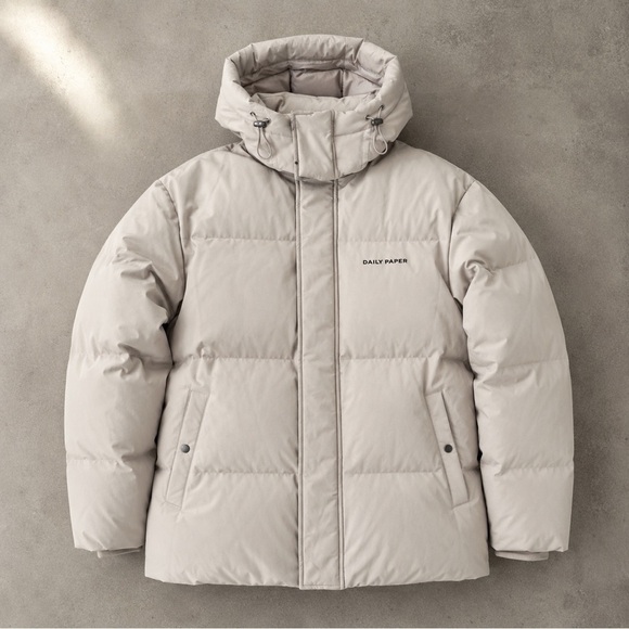 Daily Paper Jackets & Blazers - DAILY PAPER The Nicole Puffer in Nacreous Clouds Beige